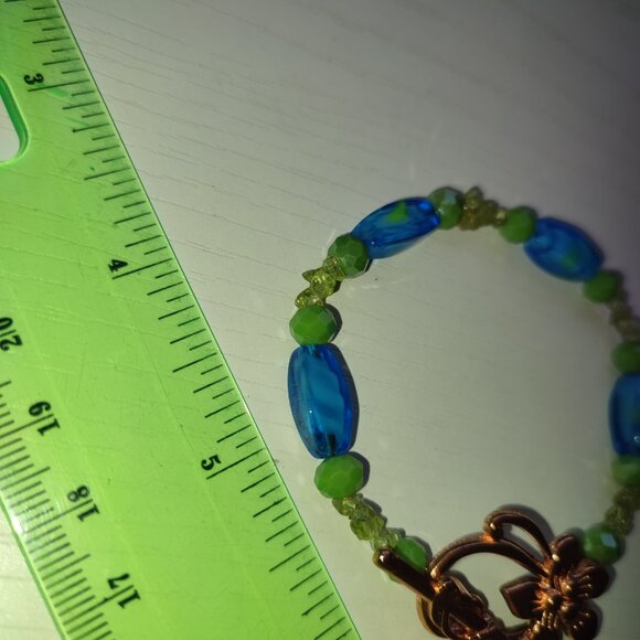 Ultra Chic Floral Accent Bracelet Vintage Beaded Summer Small-Medium size wrist - Picture 6 of 8